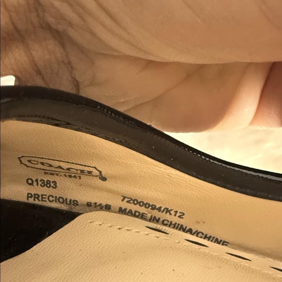 Coach | Precious Classic Cs Black Peep Toe Heels with Silver Accents - 6.5 - Picture 3 of 7